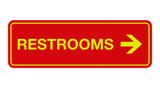 Signs ByLITA Standard RESTROOM (RIGHT ARROW) Sign