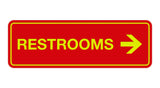 Signs ByLITA Standard RESTROOM (RIGHT ARROW) Sign