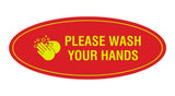 Signs ByLITA Oval Please Wash Your Hands Sign