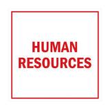 Signs ByLITA Square Human Resources Sign with Adhesive Tape, Mounts On Any Surface, Weather Resistant, Indoor/Outdoor Use