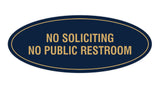 Signs ByLITA Oval No Soliciting No Public Restroom Sign