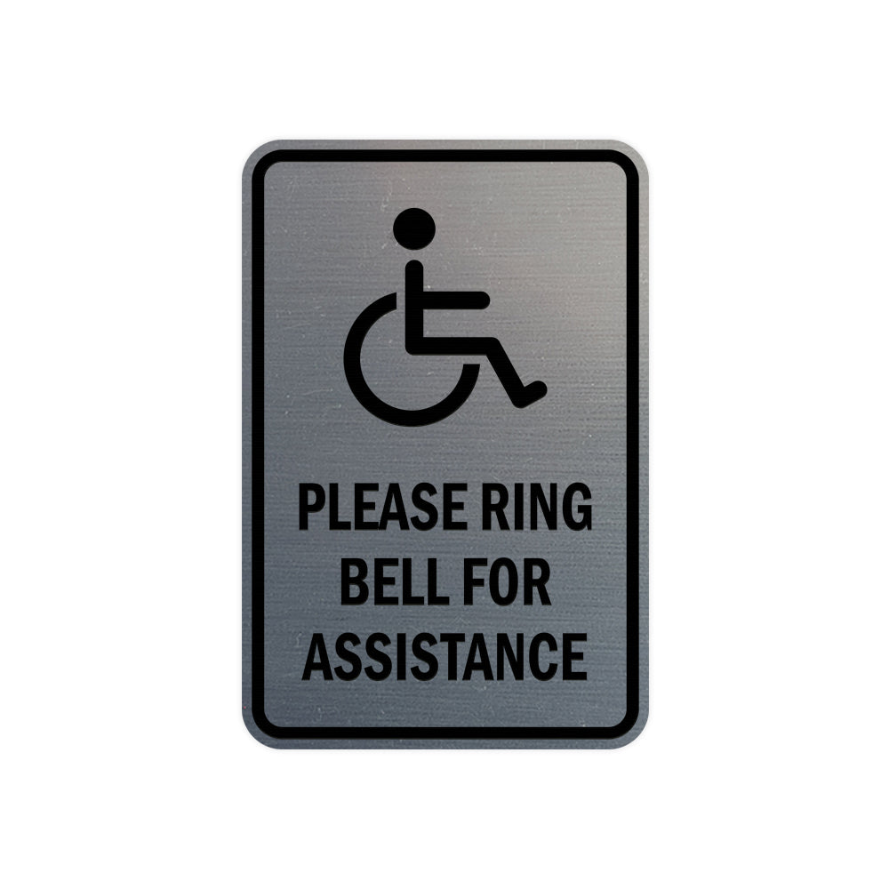 Ring For Help Sign Portrait Round Please Ring Bell For Assistance Sign – Pacific Sign and ...