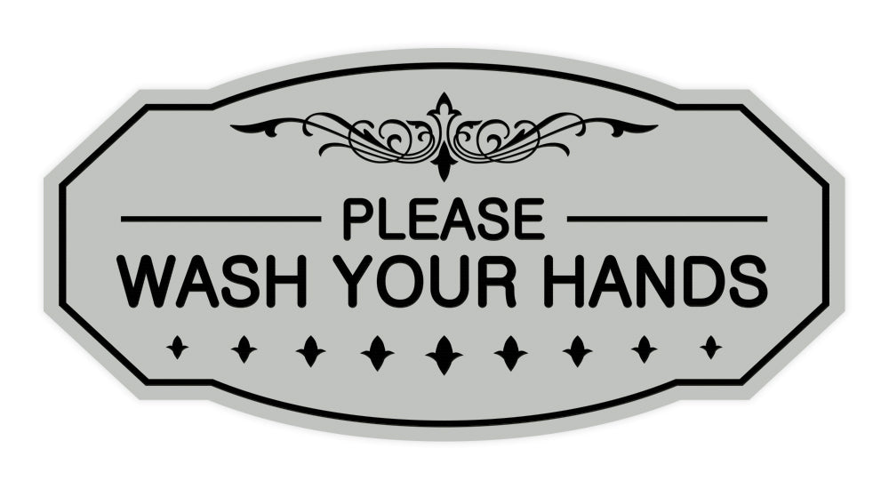 Victorian Please Wash Your Hands Sign