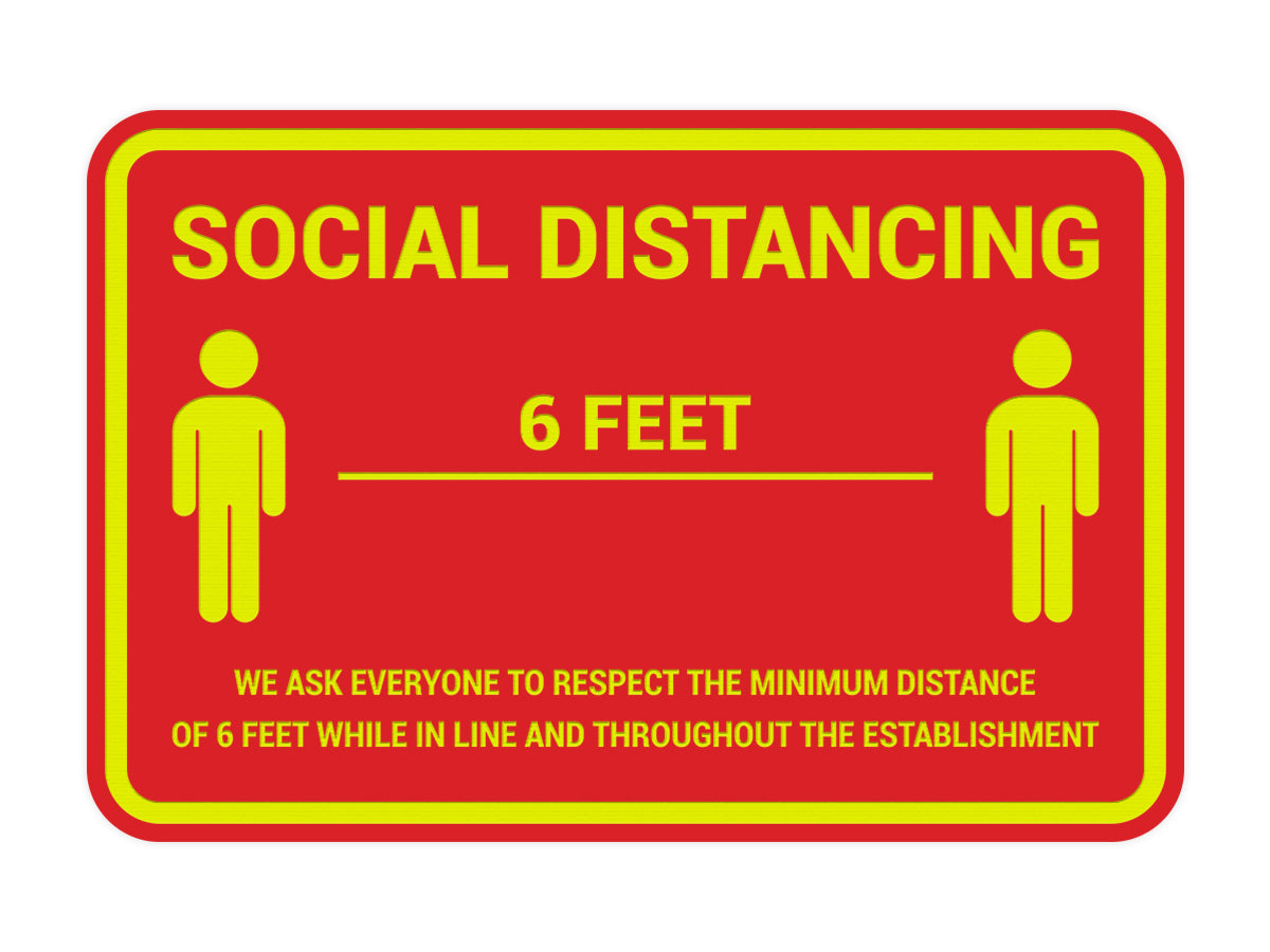 Classic Framed Social Distancing Sign