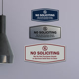 Fancy No Soliciting We Do Not Purchase Goods or Services Sold Door to Door Wall or Door Sign