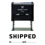 SHIPPED By Date Self Inking Rubber Stamp