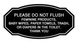 Victorian Please Do Not Flush Etiquette Sign