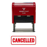 Cancelled W/Border Office Self-Inking Office Rubber Stamp