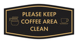 Fancy Please Keep Coffee Area Clean Wall or Door Sign