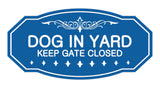 Victorian Dog In Yard Keep Gate Closed Sign