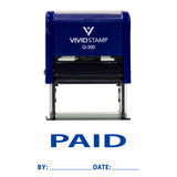 Paid By Date Self Inking Rubber Stamp