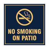 Signs ByLITA Square No Smoking on Patio Sign with Adhesive Tape