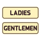 Standard Ladies Gentlemen Restroom Sign Set