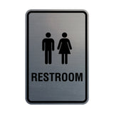Portrait Round Unisex Restroom Sign