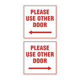 Signs ByLITA Square please use other door sign set with Adhesive Tape, Mounts On Any Surface, Weather Resistant, Indoor/Outdoor Use