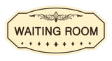 Ivory / Dark Brown Victorian Waiting Room Sign