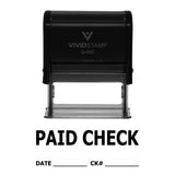 Paid Check W/ Date Ck# Line Self Inking Rubber Stamp