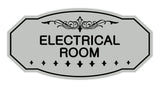 Lt Gray Victorian Electrical Room Sign