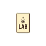 Portrait Round Lab Sign With Adhesive Tape, Mounts On Any Surface