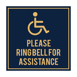 Signs ByLITA Square please ring bell for assistance Sign