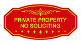Victorian Private Property No Soliciting Sign