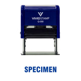 SPECIMEN Self Inking Rubber Stamp