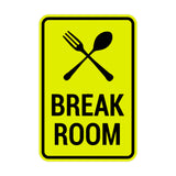 Portrait Round Break Room Sign