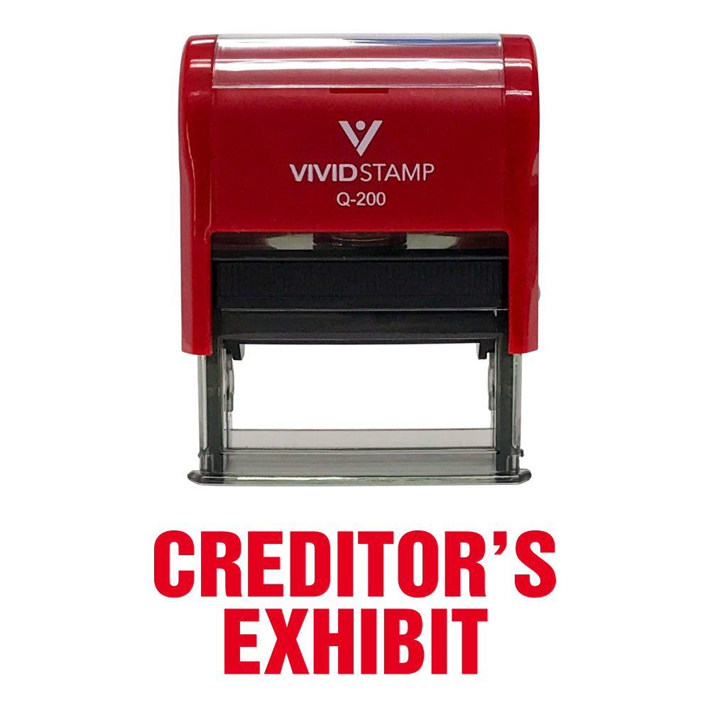 Creditor'S Exhibit Self Inking Rubber Stamp