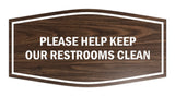 Signs ByLITA Fancy Please Help Keep Our Restroom Clean Sign