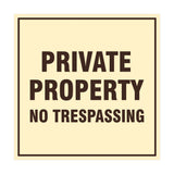 Signs ByLITA Square Private Property Sign with Adhesive Tape, Mounts On Any Surface, Weather Resistant, Indoor/Outdoor Use