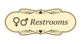 Designer Restrooms Gender Symbols Wall or Door Sign