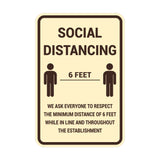 Portrait Round Social Distancing Sign