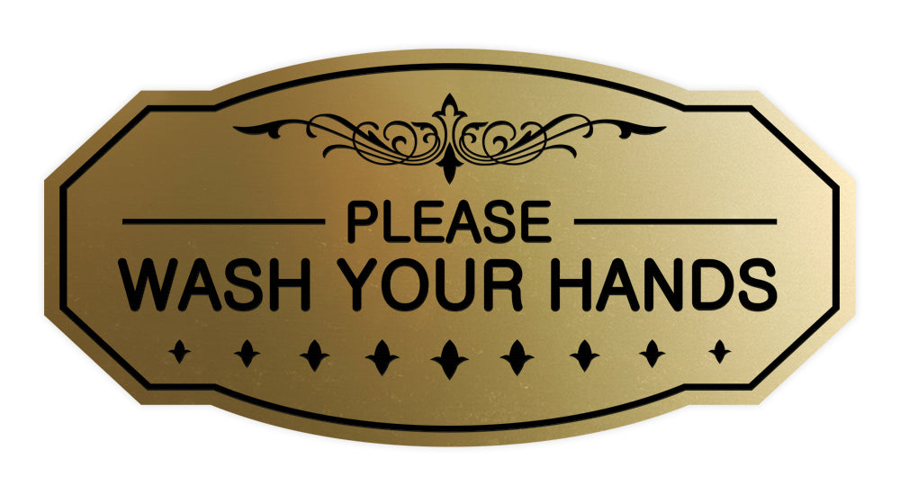 Victorian Please Wash Your Hands Sign