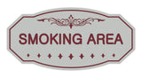 Victorian Smoking Area Sign
