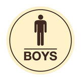 Signs ByLITA Circle Boys (male bathroom icon) Sign