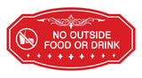 Victorian No Outside Food Or Drink Sign