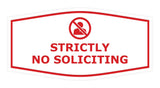 Fancy Strictly No Soliciting Wall or Door Sign