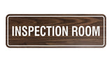 Standard Inspection Room Sign