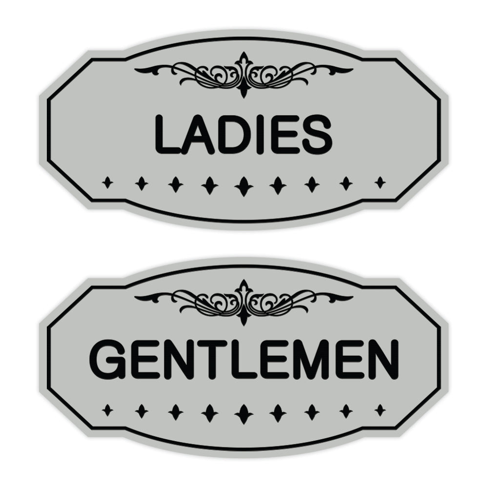 Victorian Ladies And Gents Sign Set