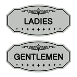 Victorian Ladies And Gents Sign Set
