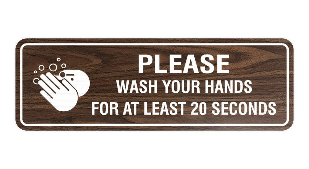 Signs ByLITA Standard Please Wash Your Hands For At Least 20 Seconds Sign