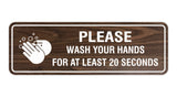 Signs ByLITA Standard Please Wash Your Hands For At Least 20 Seconds Sign