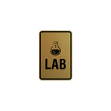Portrait Round Lab Sign With Adhesive Tape, Mounts On Any Surface