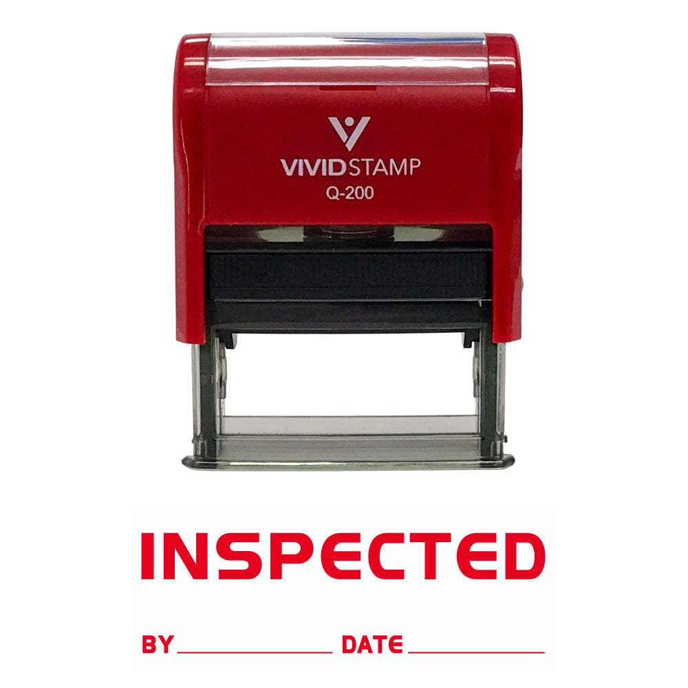 Inspected By Date Self Inking Rubber Stamp