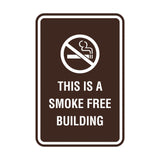 Portrait Round This Is A Smoke Free Building Sign