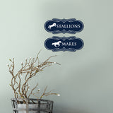 Designer Stallions and Mares, Restroom Wall or Door Signs (Set of 2)
