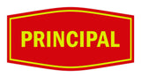 Signs ByLITA Fancy Principal Sign with Adhesive Tape, Mounts On Any Surface, Weather Resistant, Indoor/Outdoor Use