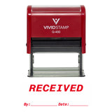 RECEIVED By Date Self Inking Rubber Stamp