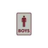 Portrait Round Boys Restroom Sign