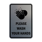 Portrait Round Please Wash Your Hands Sign